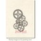 Deep Red Stamps Gears Background Rubber Cling Stamp 2.1 x 3 inches
